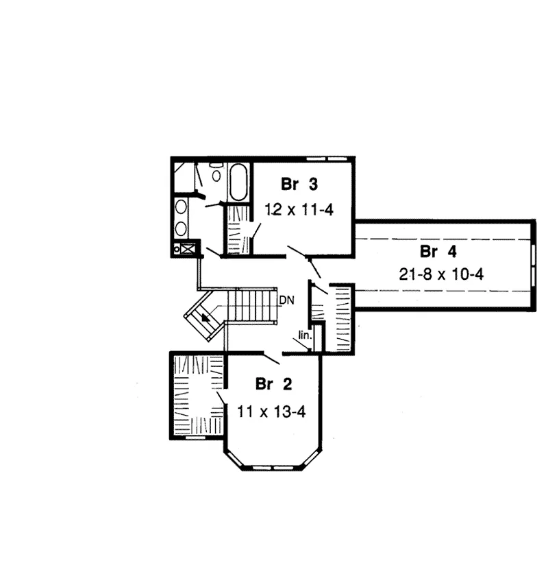 Shingle House Plan Second Floor - Savannah Cove Country Home 038D-0372 - Shop House Plans and More