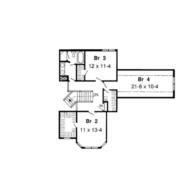 Southern House Plan Second Floor - Savannah Cove Country Home 038D-0372 - Shop House Plans and More