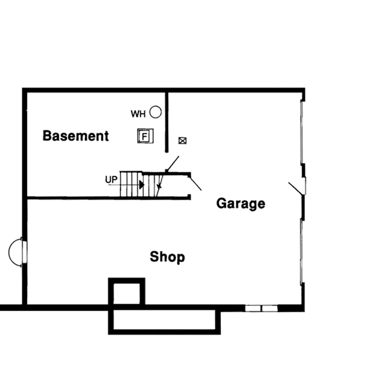 Cabin & Cottage House Plan Lower Level Floor - Bentree Traditional Home 038D-0373 - Search House Plans and More