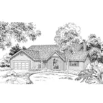 Country House Plan Front of Home - Wood Point Efficient Ranch Home 038D-0375 - Shop House Plans and More