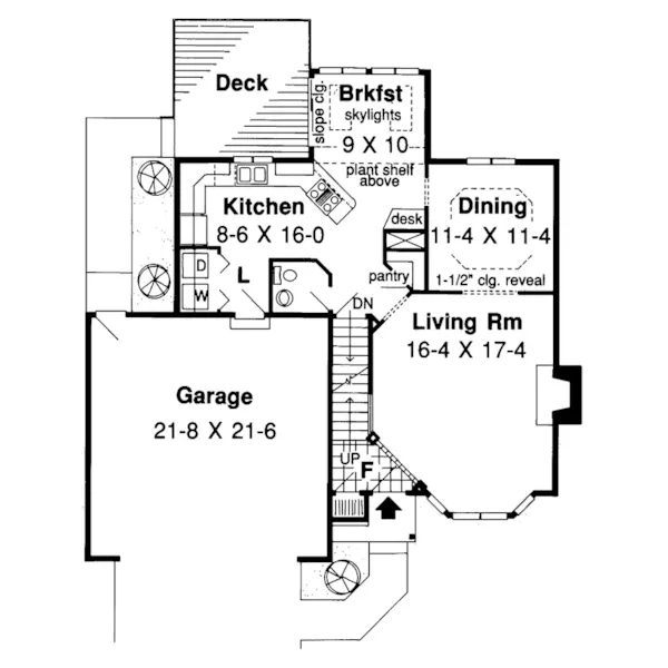 Arts & Crafts House Plan First Floor - Kayberry Traditional Home 038D-0376 - Search House Plans and More