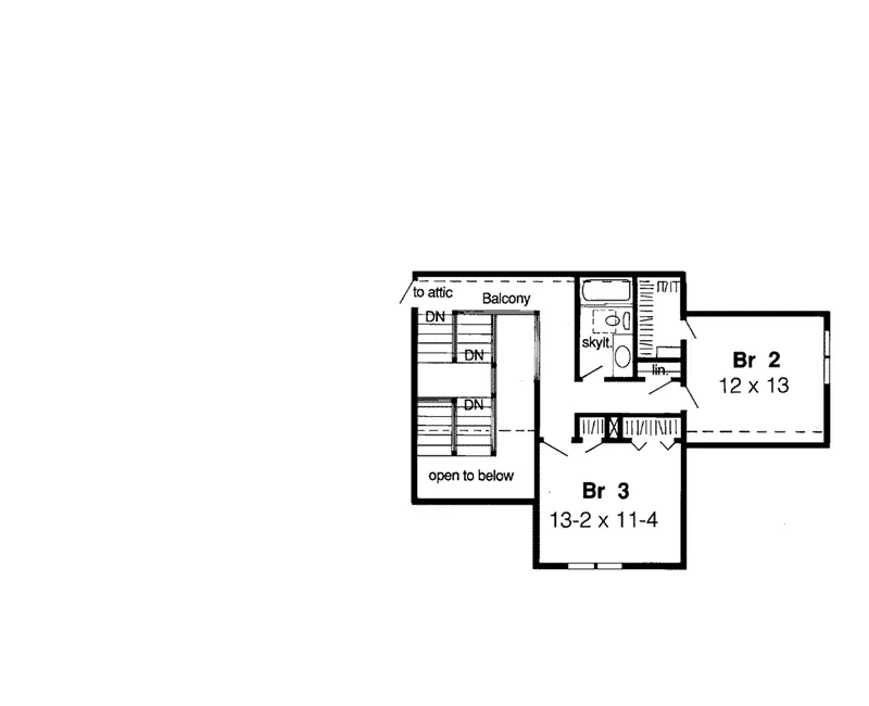 European House Plan Second Floor - Lynfield Tudor Home 038D-0379 - Shop House Plans and More