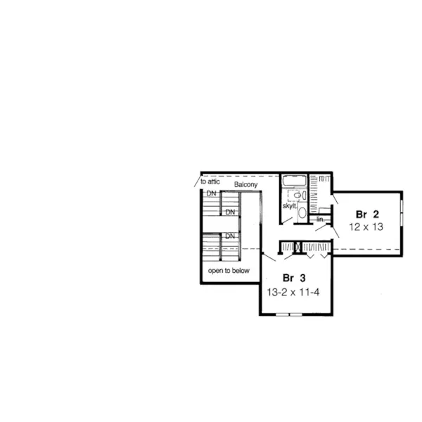 Tudor House Plan Second Floor - Lynfield Tudor Home 038D-0379 - Shop House Plans and More