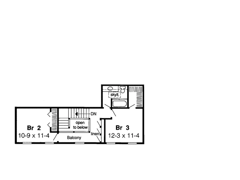 Colonial House Plan Second Floor - Lynda Jayne Colonial Home 038D-0380 - Shop House Plans and More
