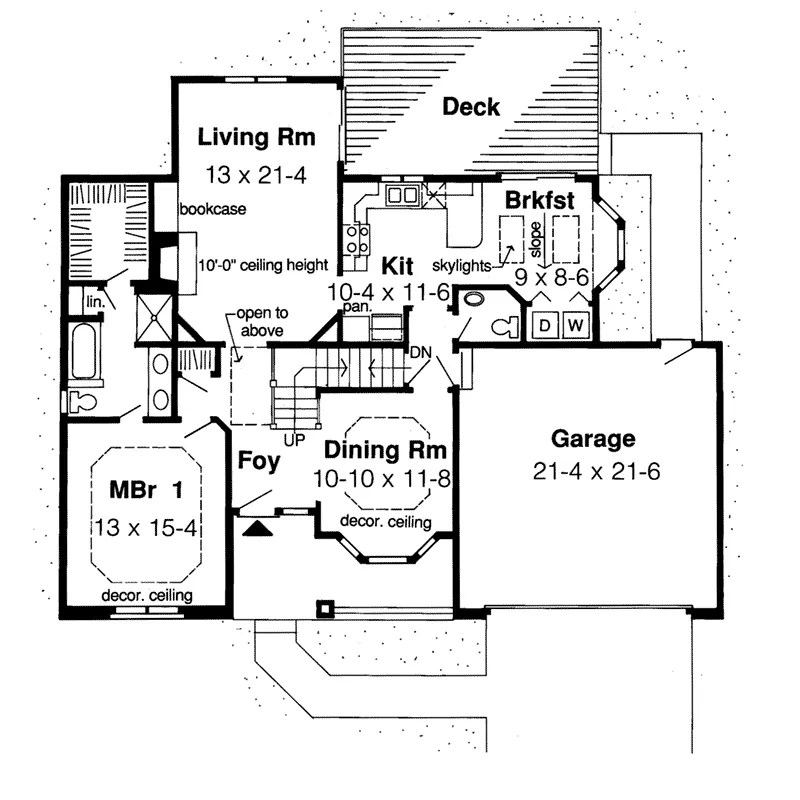 Country House Plan First Floor - Waylon Run Cape Cod Home 038D-0387 - Shop House Plans and More