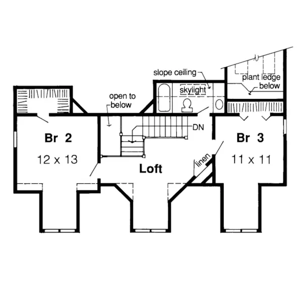 Cape Cod & New England House Plan Second Floor - Waylon Run Cape Cod Home 038D-0387 - Shop House Plans and More