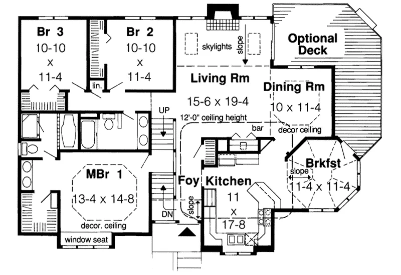 Arts & Crafts House Plan First Floor - Grenoble Craftsman Home 038D-0388 - Search House Plans and More
