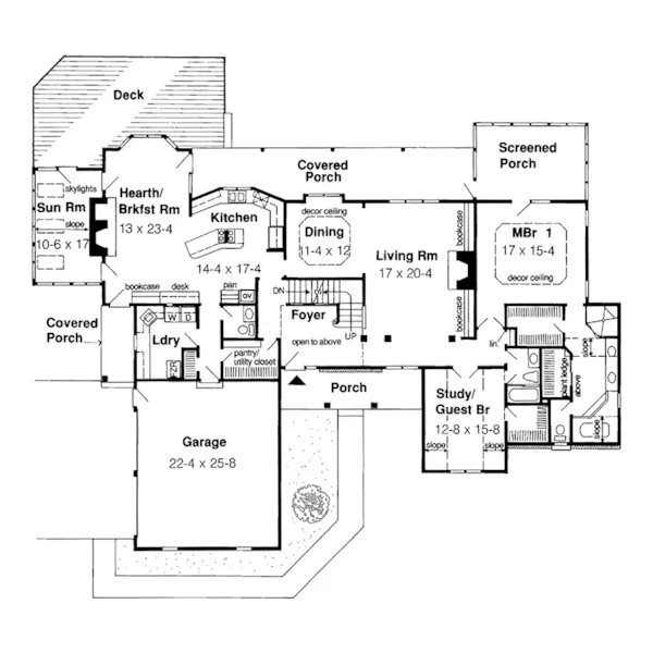 Luxury House Plan First Floor - Cherokee Hill Country Home 038D-0395 - Search House Plans and More