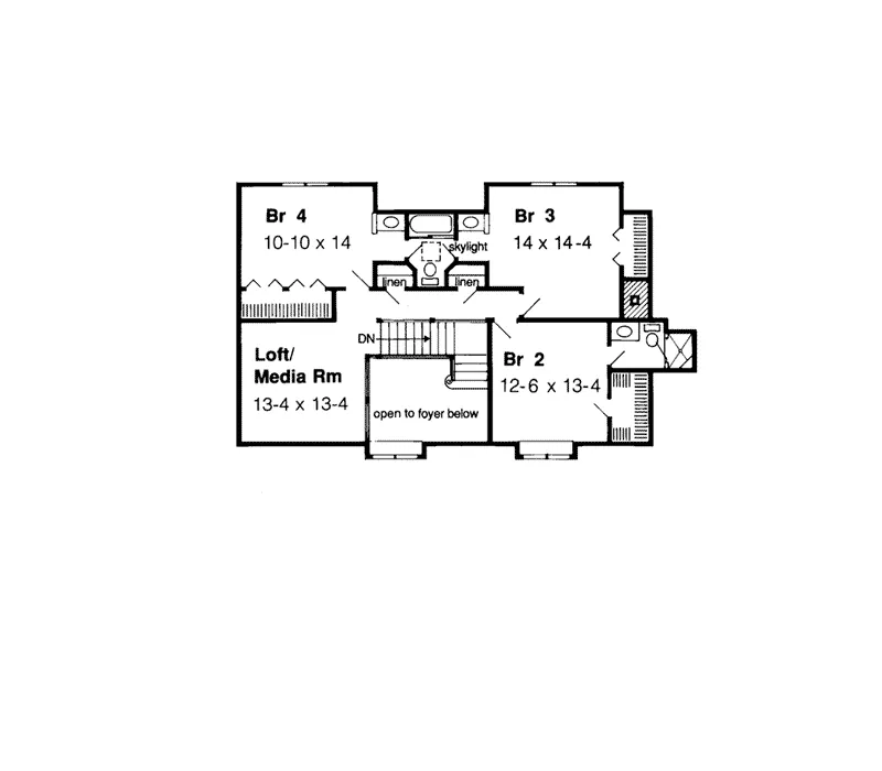 Traditional House Plan Second Floor - Cherokee Hill Country Home 038D-0395 - Search House Plans and More