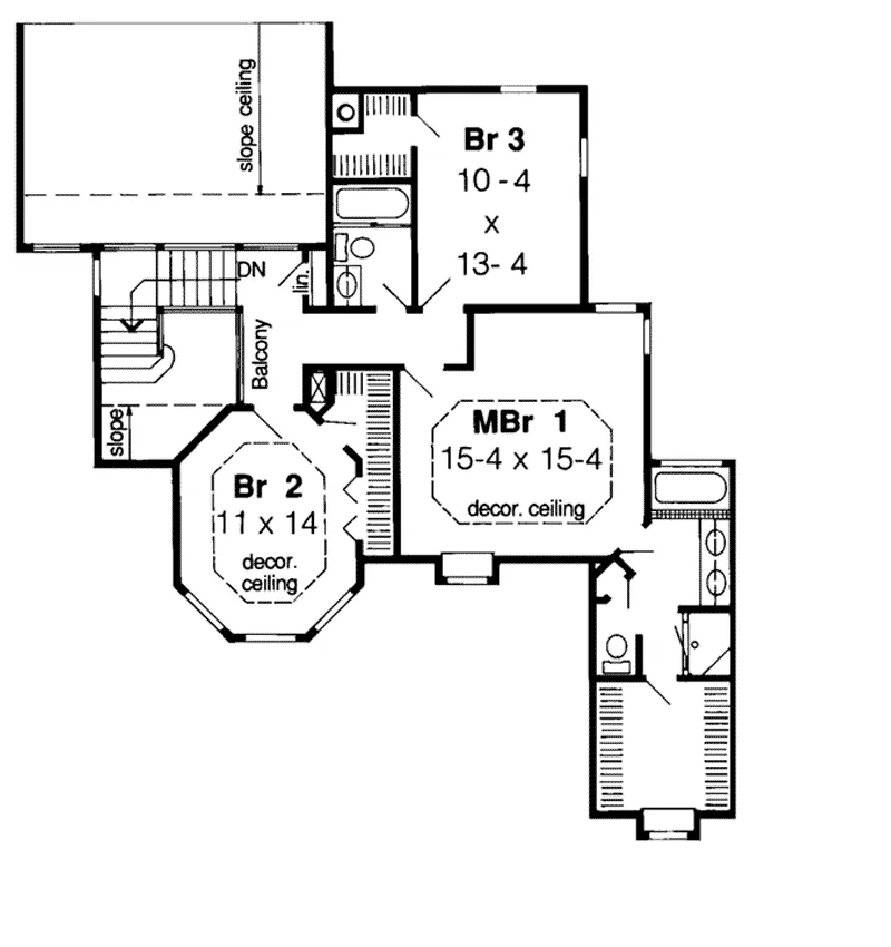 Victorian House Plan Second Floor - Bridgehampton Victorian Home 038D-0396 - Search House Plans and More
