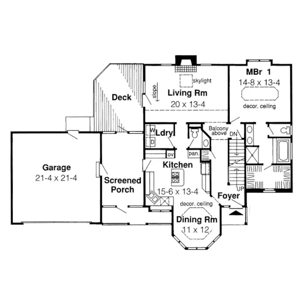 Country House Plan First Floor - Charlotte Country Home 038D-0397 - Search House Plans and More