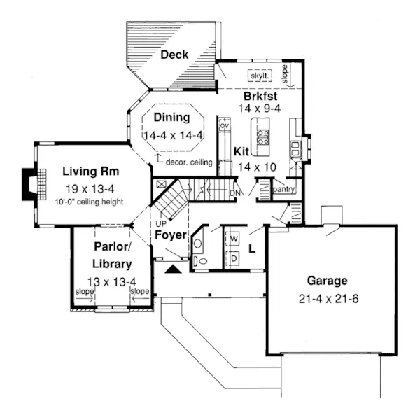 Southern House Plan First Floor - Chivetta Country Home 038D-0399 - Search House Plans and More