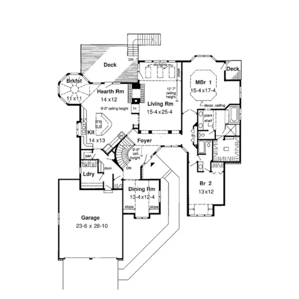 Florida House Plan First Floor - Vista Pointe Traditional Home 038D-0401 - Shop House Plans and More