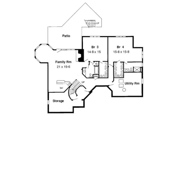 Florida House Plan Lower Level Floor - Vista Pointe Traditional Home 038D-0401 - Shop House Plans and More