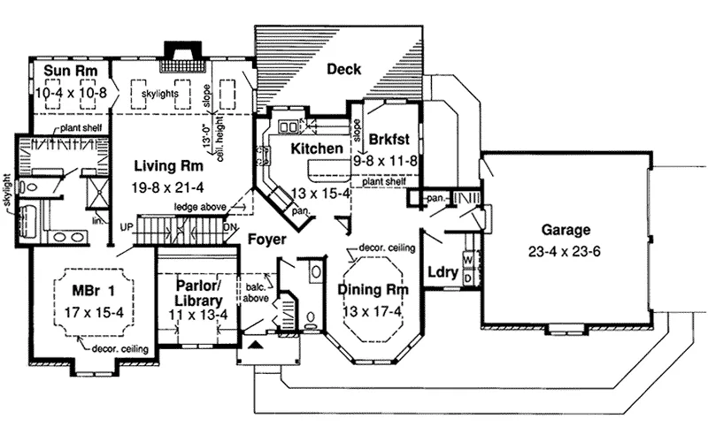 European House Plan First Floor - Glenworth European Home 038D-0402 - Search House Plans and More