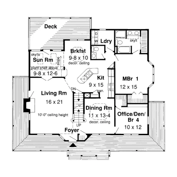 Farmhouse Plan First Floor - Nottoway Farm Country Home 038D-0403 - Shop House Plans and More