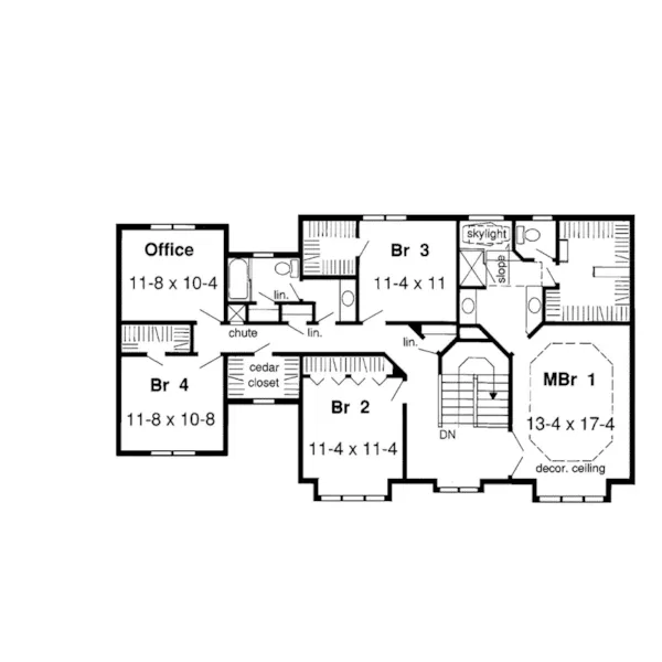 Luxury House Plan Second Floor - Oakmont Terrace European Home 038D-0407 - Shop House Plans and More