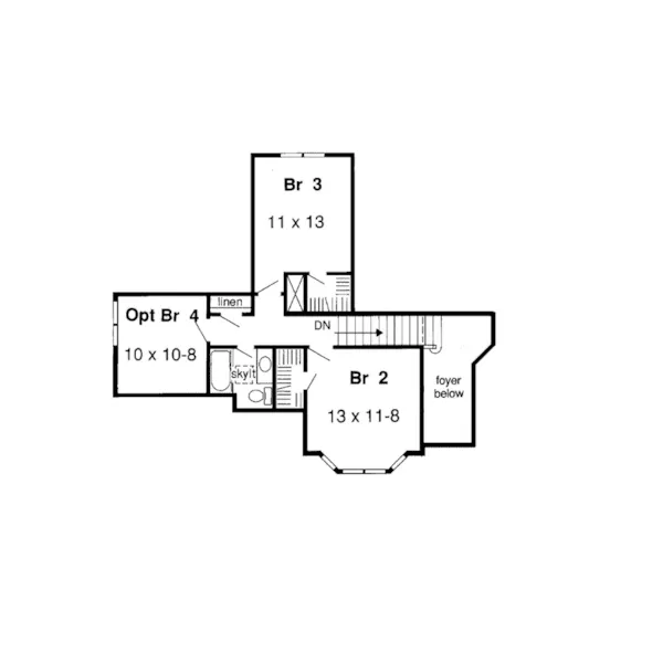 European House Plan Second Floor - Walinca Tudor Home 038D-0408 - Shop House Plans and More