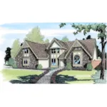 Gables And Stone Detail Add To this Tudor Home Plan