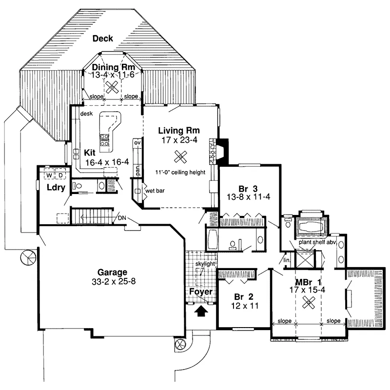 Rustic House Plan First Floor - Stonebriar Ridge Modern Home 038D-0410 - Shop House Plans and More
