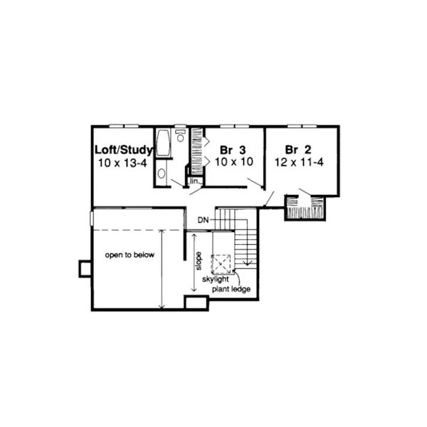 Cabin & Cottage House Plan Second Floor - Abbey Glen Contemporary Home 038D-0415 - Search House Plans and More