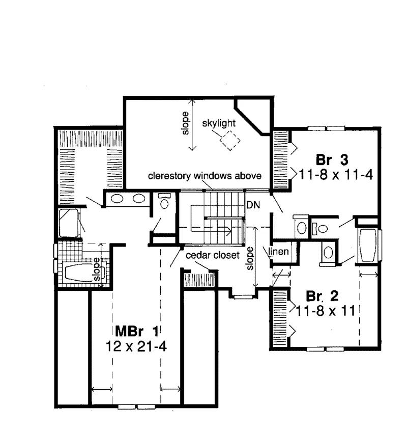 Traditional House Plan Second Floor - Landau Traditional Home 038D-0416 - Shop House Plans and More