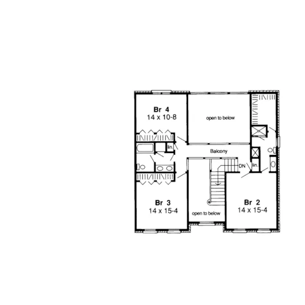 Luxury House Plan Second Floor - Kentwood Traditional Home 038D-0420 - Search House Plans and More