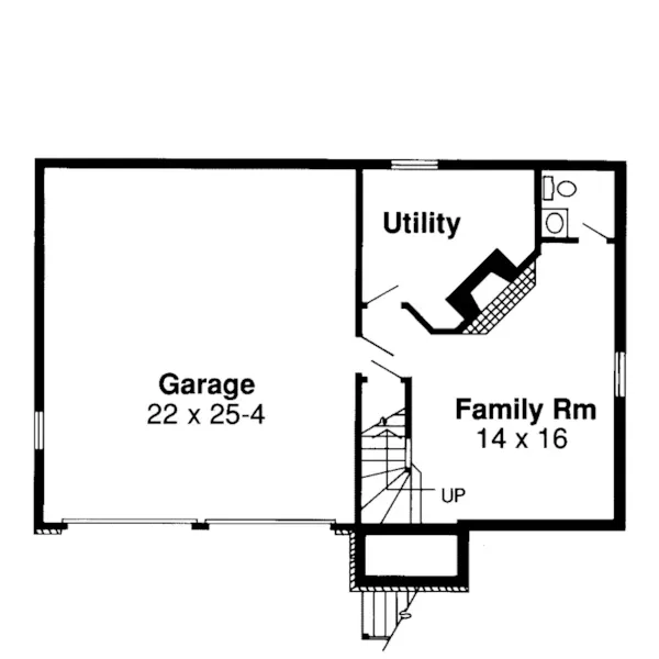 Traditional House Plan Lower Level Floor - Wadsworth Traditional Home 038D-0421 - Shop House Plans and More