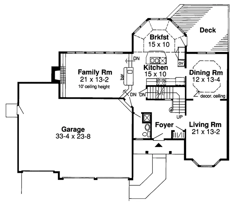 Country House Plan First Floor - Neidringhaus Country Home 038D-0422 - Shop House Plans and More