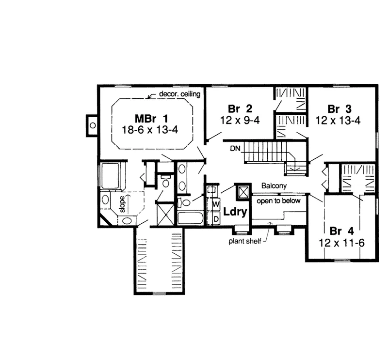Country House Plan Second Floor - Neidringhaus Country Home 038D-0422 - Shop House Plans and More