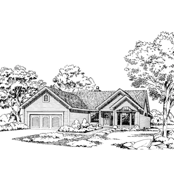 Overlapping Gables And Bay Window Add To Home Plan