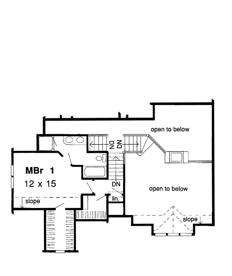 Contemporary House Plan Second Floor - Exmoor Ranch Home 038D-0424 - Search House Plans and More