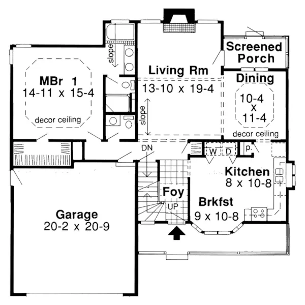 Farmhouse Plan First Floor - Southern Aire Country Home 038D-0426 - Shop House Plans and More