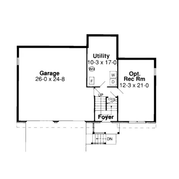 Traditional House Plan Lower Level Floor - Alberta Creek Traditional Home 038D-0428 - Search House Plans and More