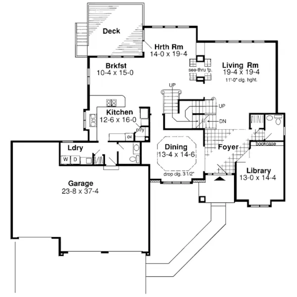 Luxury House Plan First Floor - Trudy Prairie European Home 038D-0429 - Shop House Plans and More