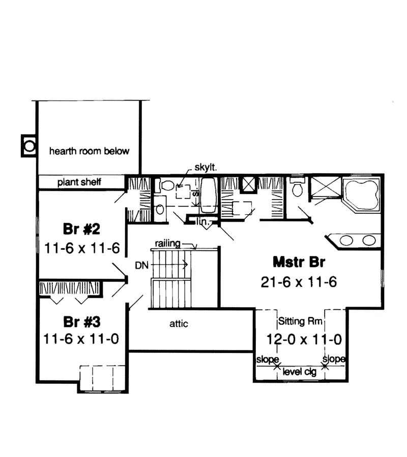 Traditional House Plan Second Floor - Carver Traditional Country Home 038D-0430 - Search House Plans and More