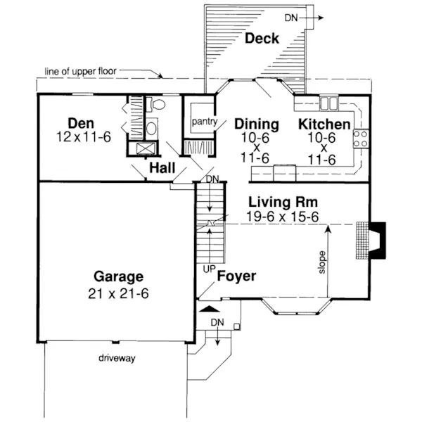 English Cottage House Plan First Floor - Northwood Traditional Home 038D-0431 - Shop House Plans and More