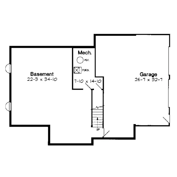 Ranch House Plan Lower Level Floor - Parkland Woods Country Home 038D-0433 - Shop House Plans and More