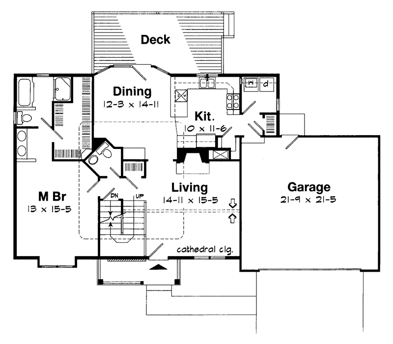 Traditional House Plan First Floor - Trixie Traditional Home 038D-0435 - Shop House Plans and More
