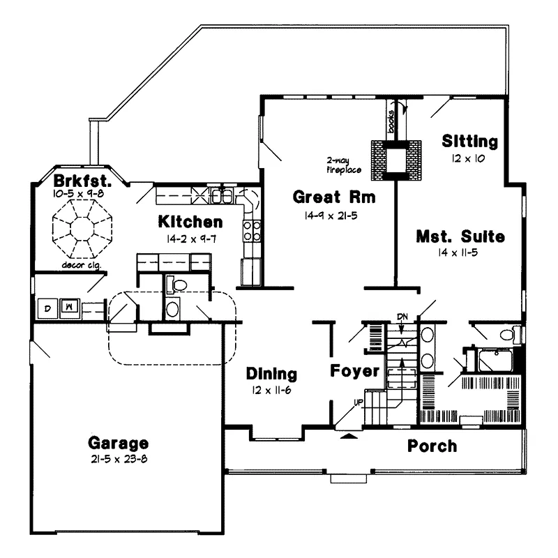 Country House Plan First Floor - Preston Downs Country Home 038D-0436 - Shop House Plans and More