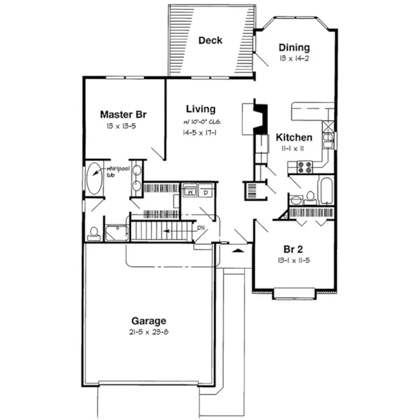 Traditional House Plan First Floor - Dallas Traditional Home 038D-0437 - Search House Plans and More