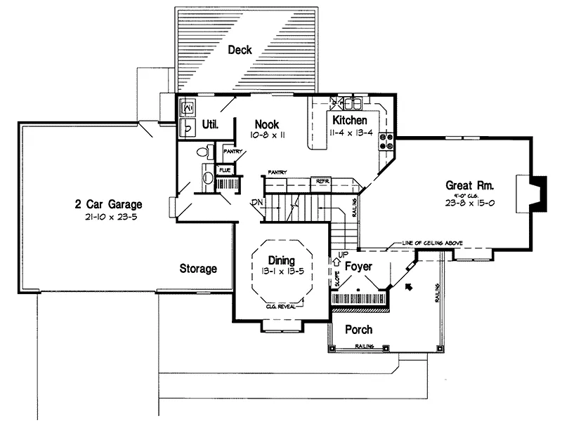 European House Plan First Floor - Moncton Contemporary Home 038D-0438 - Shop House Plans and More