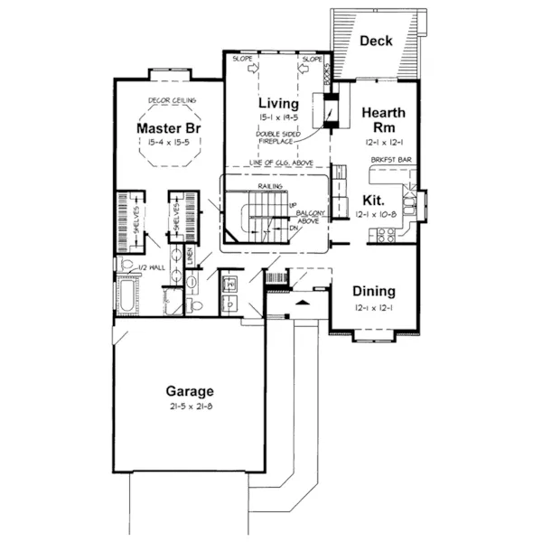 Traditional House Plan First Floor - Lynncove Traditional Home 038D-0441 - Shop House Plans and More