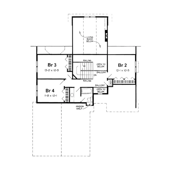 Traditional House Plan Second Floor - Lynncove Traditional Home 038D-0441 - Shop House Plans and More