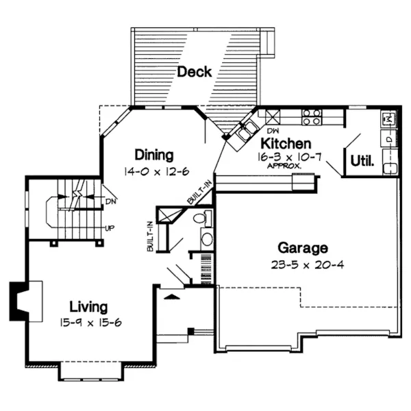 Traditional House Plan First Floor - Preakness Traditional Home 038D-0443 - Shop House Plans and More