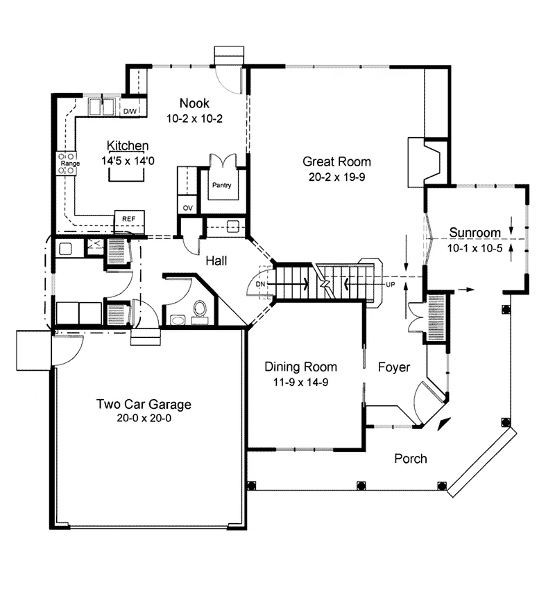 Country House Plan First Floor - Far Hill Farmhouse 038D-0447 - Search House Plans and More