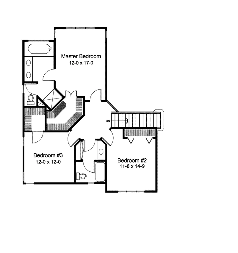 Country House Plan Second Floor - Far Hill Farmhouse 038D-0447 - Search House Plans and More
