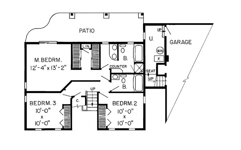 Traditional House Plan Lower Level Floor - Teaberry Contemporary Home 038D-0453 - Shop House Plans and More