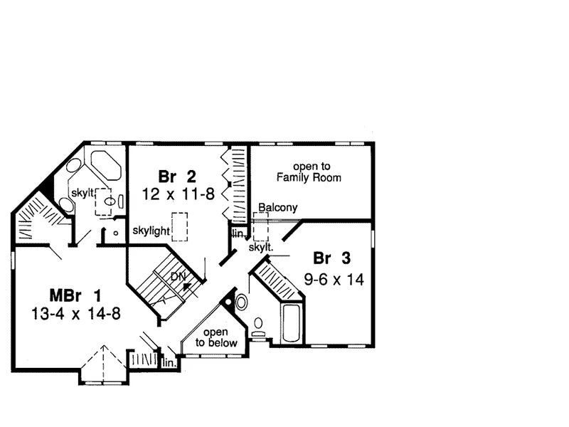 Contemporary House Plan Second Floor - Terrimill Modern Style Home 038D-0454 - Shop House Plans and More