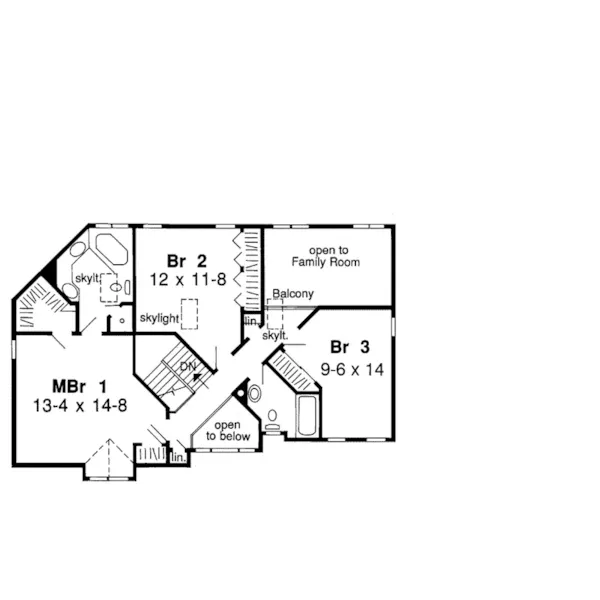 Traditional House Plan Second Floor - Terrimill Modern Style Home 038D-0454 - Shop House Plans and More